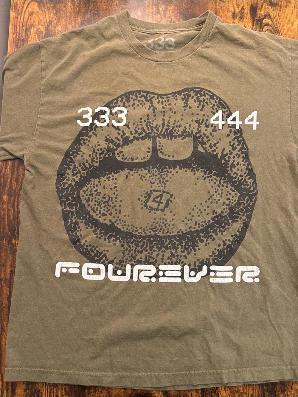 333 Half-Evil Graphic Tee in Olive